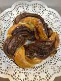 Trenza de hojaldre, Nutella/Nocilla y almendras en Airfryer Cosori