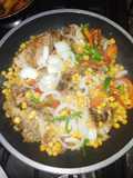 Pollo con maíz dulce