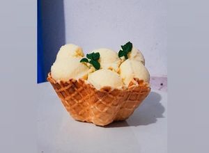 Una foto de Sorbet de piña colada