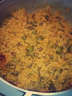 A picture of Arroz con Gandules.