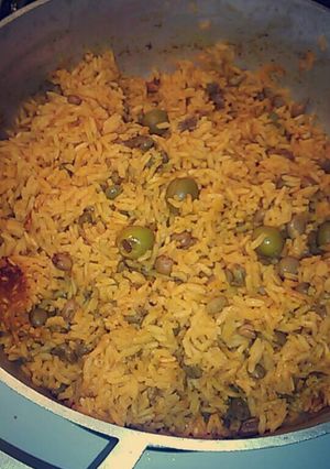 A picture of Arroz con Gandules.