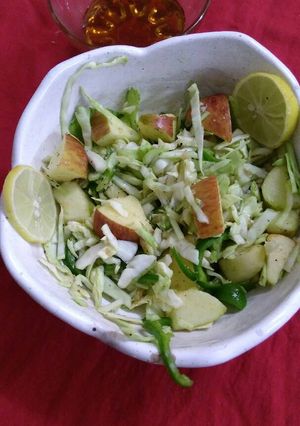 A picture of Cabbage and apple salad.