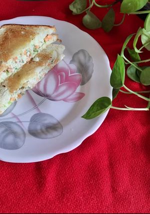 A picture of Veg mayonnaise sandwich.
