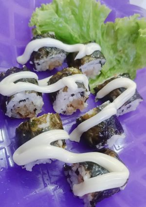 Foto resep Sushi chicken nori roll minimalis