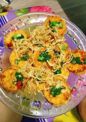 Hình của món Đậu hũ non mỡ hành chà bông.