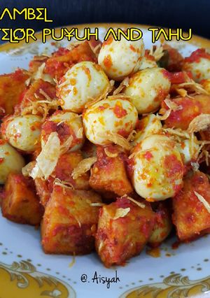 Foto resep Sambel Telur Puyuh and Tahu