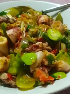 Foto resep Tumis cumi asin pete
