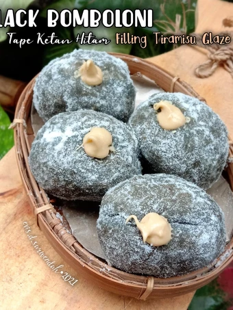 Recipe Black Bomboloni Tape Ketan Hitam Filling Tiramisu Glaze the So Delicious Tasty