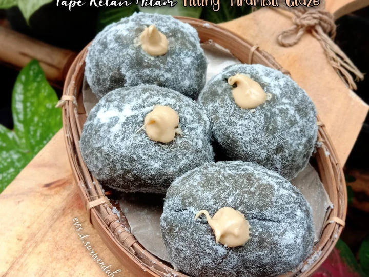 Easy Steps Make Recipes Black Bomboloni Tape Ketan Hitam Filling Tiramisu Glaze the Delicious Make You Drink.