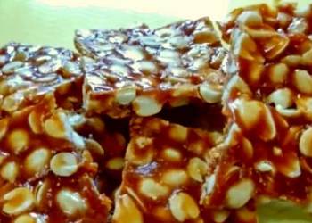Ultimate Prepare Recipe Peanut Chikki  Peanut Bar  Peanut Gachak Home Style