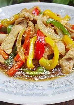 รูปของ หมูผัดพริกหวาน