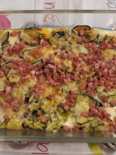 Una foto de Plato Campestre fit de calabacín, queso y jamón