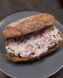 White cheese & radish spread