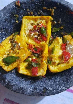 Foto resep Tahu goreng sambel mentah endeus