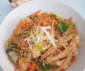 Resep Baru Bihun Goreng Jamur Enoki Ala Warung