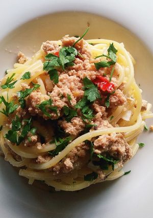 Foto di Spaghetti con uova fresche di pesce Ala lunga
