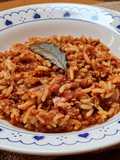 Soja texturizada orgánica con arroz parboil en salsa de tomate simple 🍅 🍚 🌾