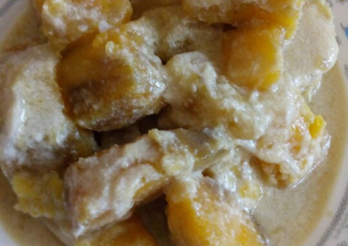 Sweet potatoes in coconut milk