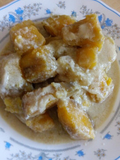 A picture of Sweet potatoes in coconut milk.