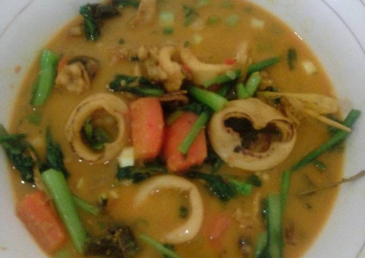 Resep Cumi santan caisim wortel, Enak