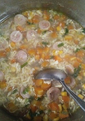 Foto resep Sup Wortel Jagung Sosis Bakso Telur