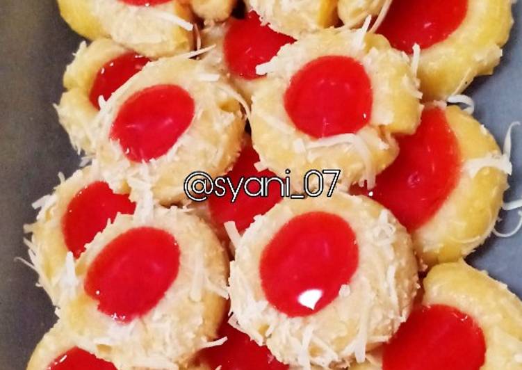 Cara Gampang Membuat Thumbprint cookies/ kue ibu jari no oven no mixer yang Menggugah Selera