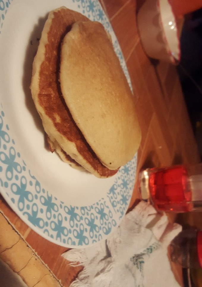 Una foto de Hot cakes de avena y plátano