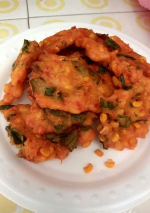 Foto resep Bakwan jagung pedas tepung bumbu kobe