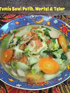 Foto resep Tumis Sawi Putih, Wortel & Telur