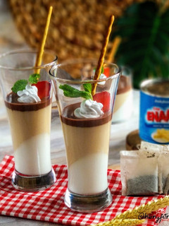 Foto resep Thai Tea Chocolate Panna Cotta