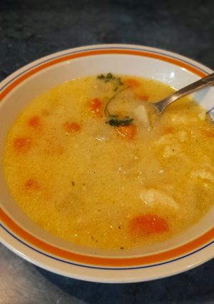 Karalábéleves galuskával recept fotója