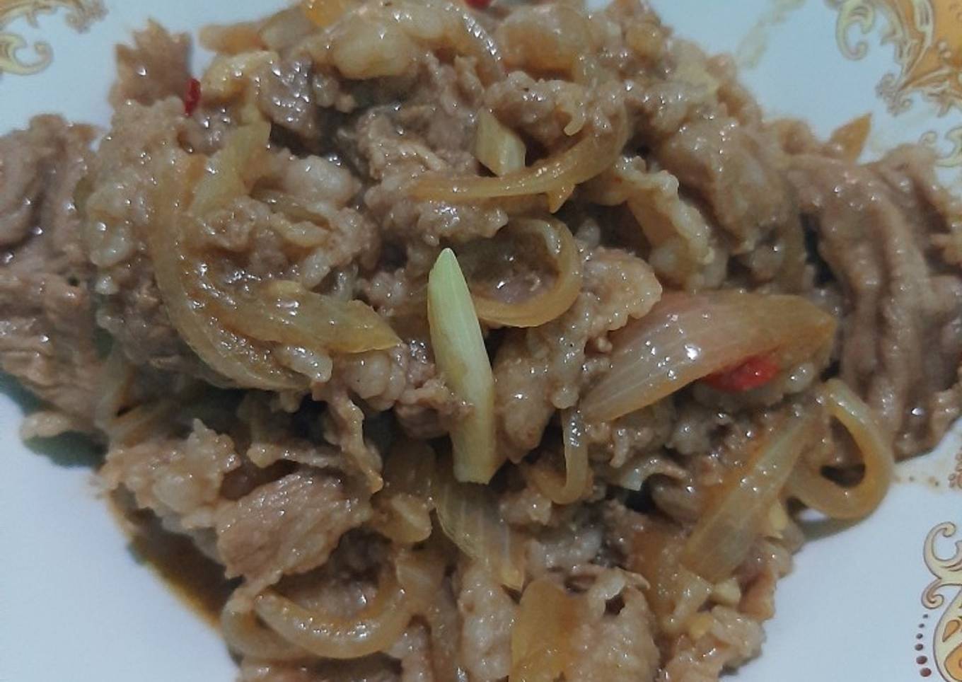 Daging sapi saus tiram simple