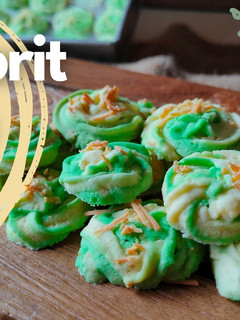 Foto resep Kue Semprit Sagu Pandan
