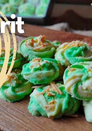 Foto resep Kue Semprit Sagu Pandan