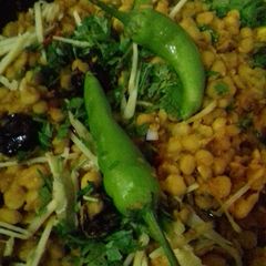 A picture of Chana dal fry Dhabha style.