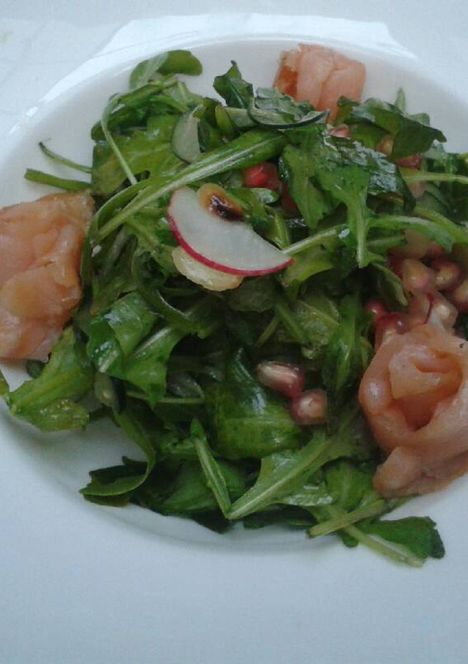 Foto resep Citrus Dressing,Smoked Salmon,Arugula Salad