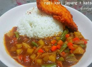 Foto resep Nasi Kari Jepang + Katsu Ayam Praktis