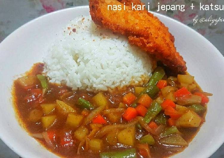 Resep: saat makan malamNasi Kari Jepang + Katsu Ayam Praktis