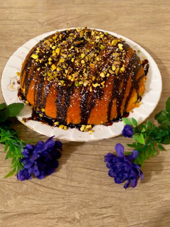 عکسی از دستور کیک تابه ای بدون فر