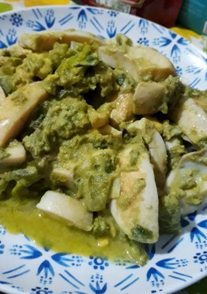 Foto resep Telur rebus saus hijau pedas