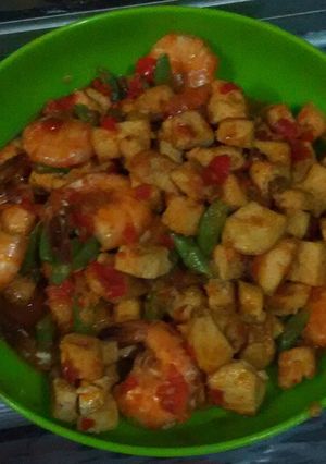 Foto resep Udang Tahu Balado Simple ala mom's Az