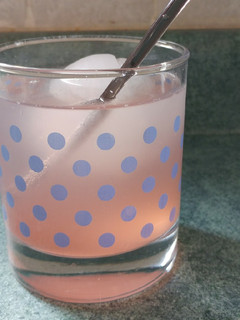 A picture of JC's Hard Strawberry Rhubarb Soda.