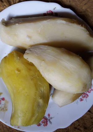 A picture of Boiled sweetpotatoes#authormarathon.
