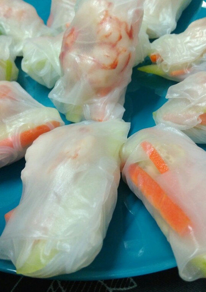 Una foto de Rollitos de gambas
