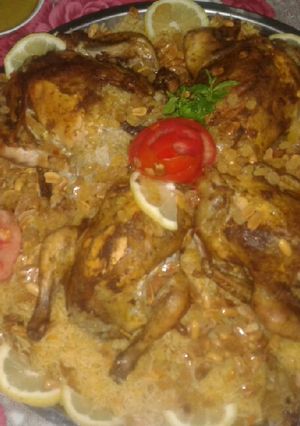 صورة لوصفة رز بخاري بالدجاج المحشي