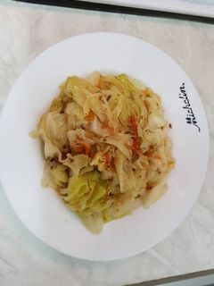 高麗菜炒蝦醬 的食譜成品照片