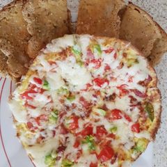 A picture of Bacon,Tomato, Advacado Omelette.