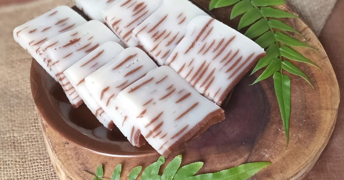 Kue Lapis Bintik Cokelat Sederhana