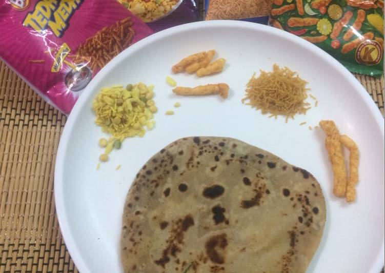 Easy Way to Prepare Ultimate Aloo bujiya Kurkure Katta Meeta stuffed paratha