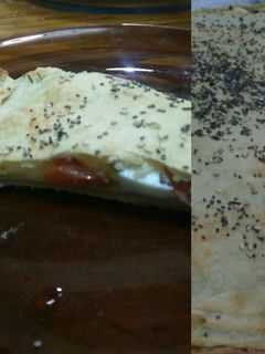 Una foto de Tarta caprese a mi manera con masa económica y fácil